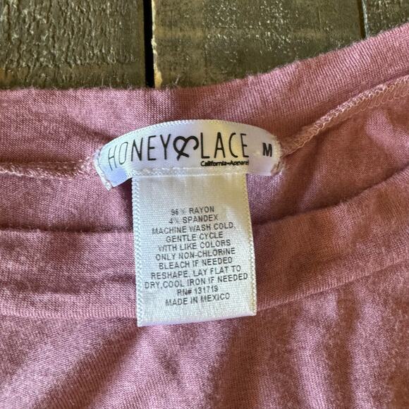 Honey & Lace Short Sleeve T-Shirt Dress With Pockets Size M - Picture 3 of 7